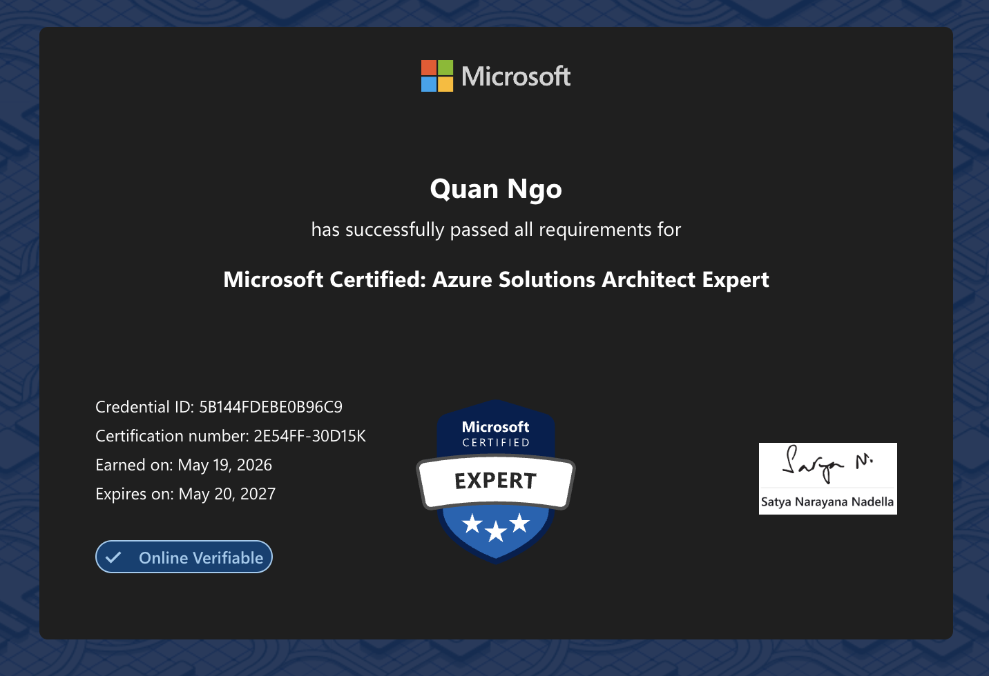 Azure Solutions Architect Expert